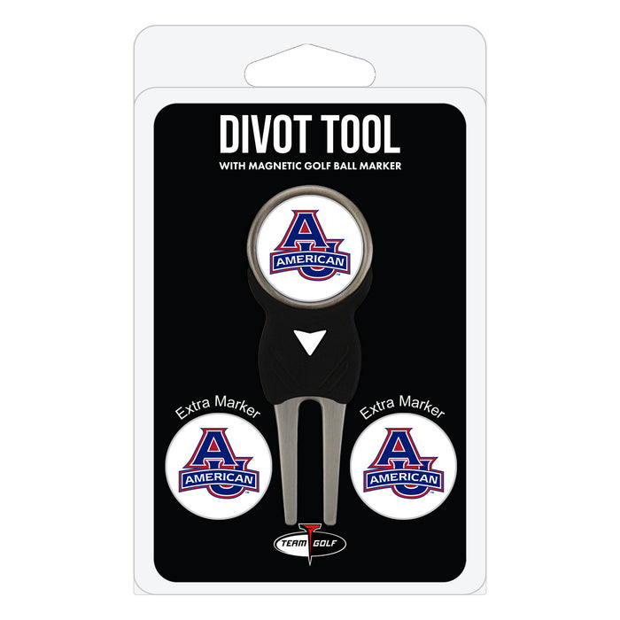 American University Eagles divot repair tool and three ball markers