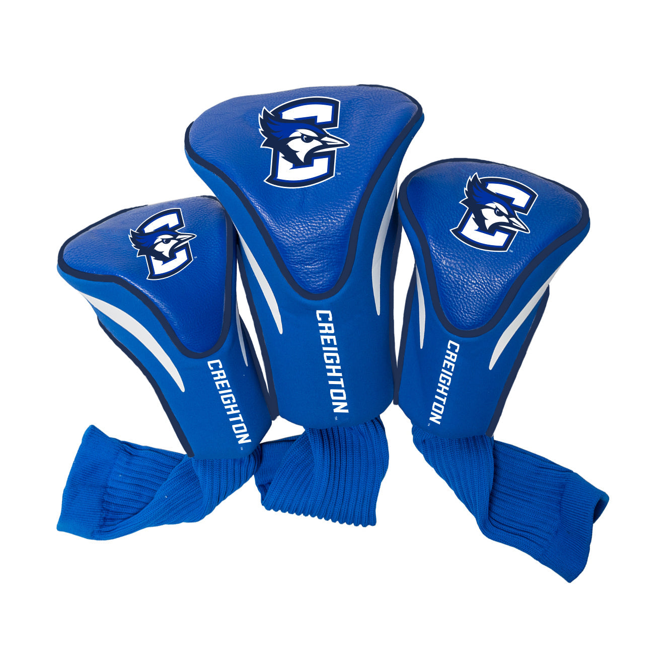 Creighton Bluejays 3 Pack Contour Sock Headcovers - Club Rehab
