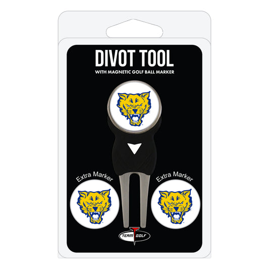 Fort Valley State Wildcats divot repair tool and three ball markers