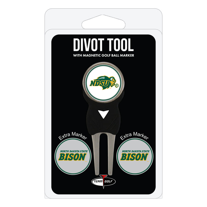 North Dakota State Bison divot repair tool and three ball markers