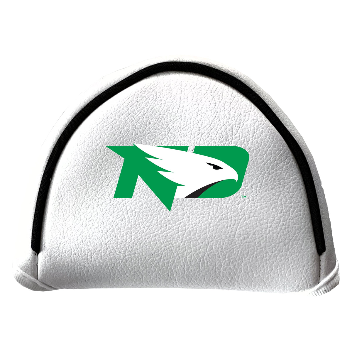 North Dakota Fighting Hawks Vintage White Printed Mallet Putter Headcover