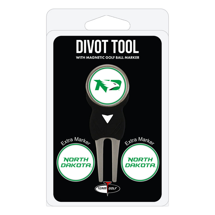 North Dakota Fighting Hawks divot repair tool and three ball markers