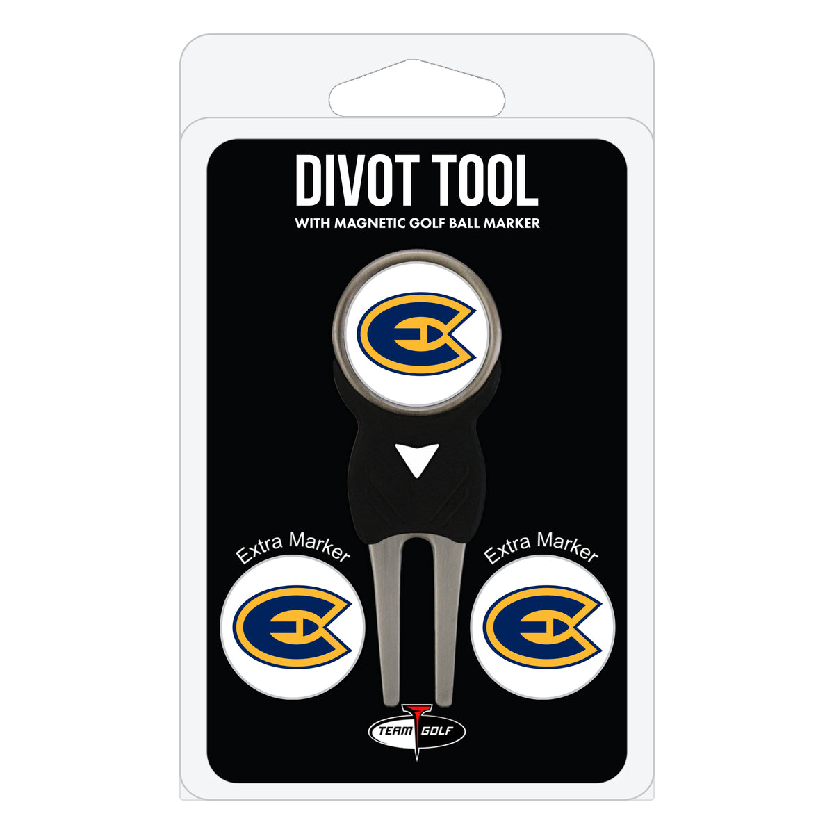 Wisconsin Eau Claire Blugolds divot repair tool and three ball markers