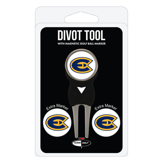 Wisconsin Eau Claire Blugolds divot repair tool and three ball markers