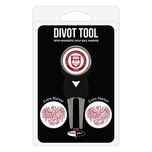 Chicago Maroons divot repair tool and three ball markers
