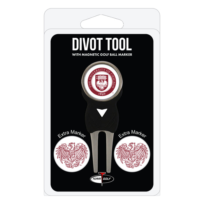 Chicago Maroons divot repair tool and three ball markers
