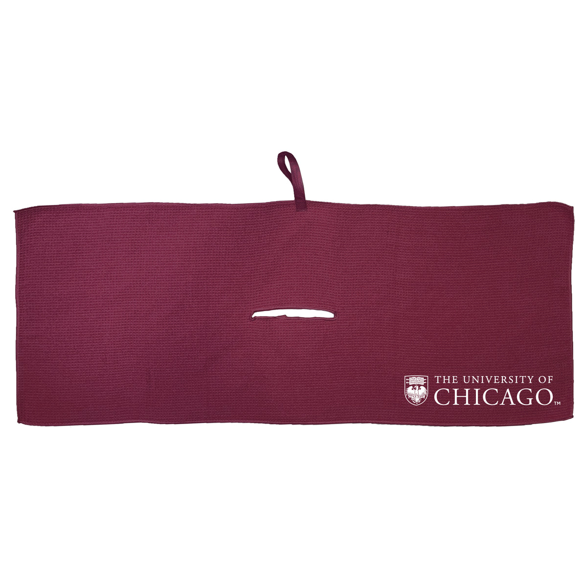 Chicago Maroons 16 x 40 microfiber golf towel with team logo