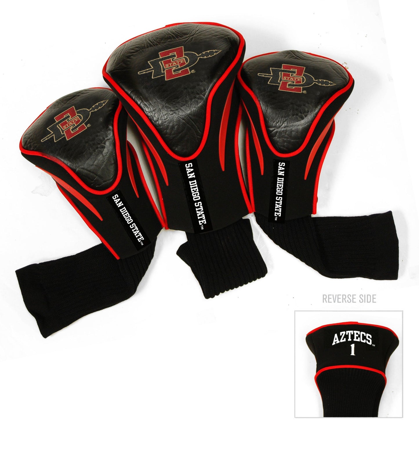 San Diego State Aztecs 3 Pack Contour Sock Headcovers - Club Rehab