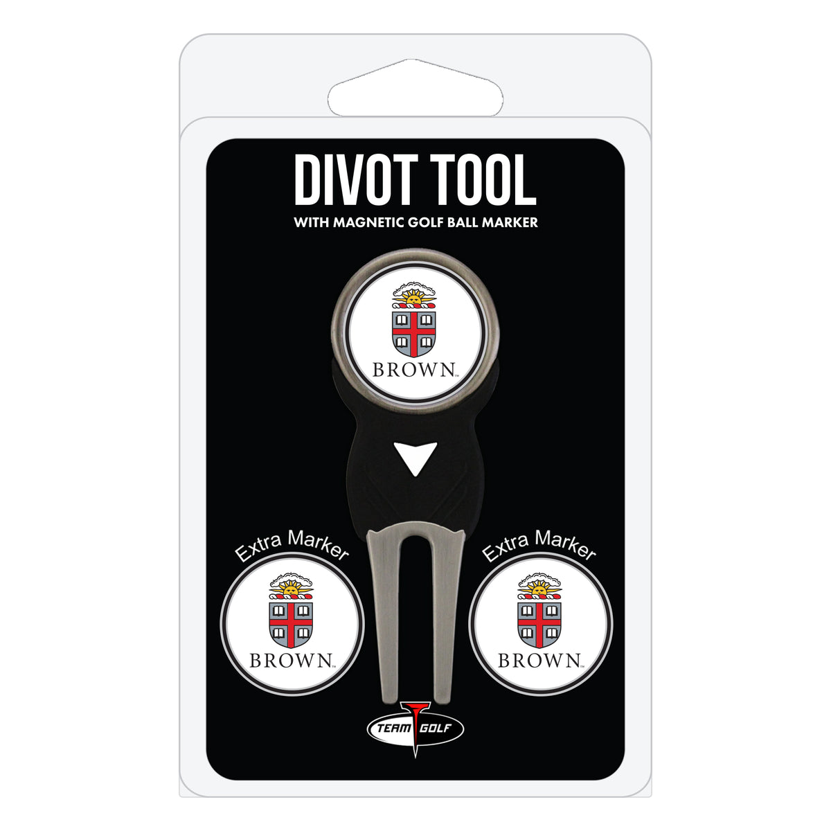 Brown Bears divot repair tool and three ball markers