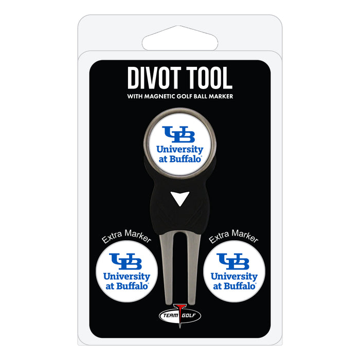 Buffalo Bulls divot repair tool and three ball markers