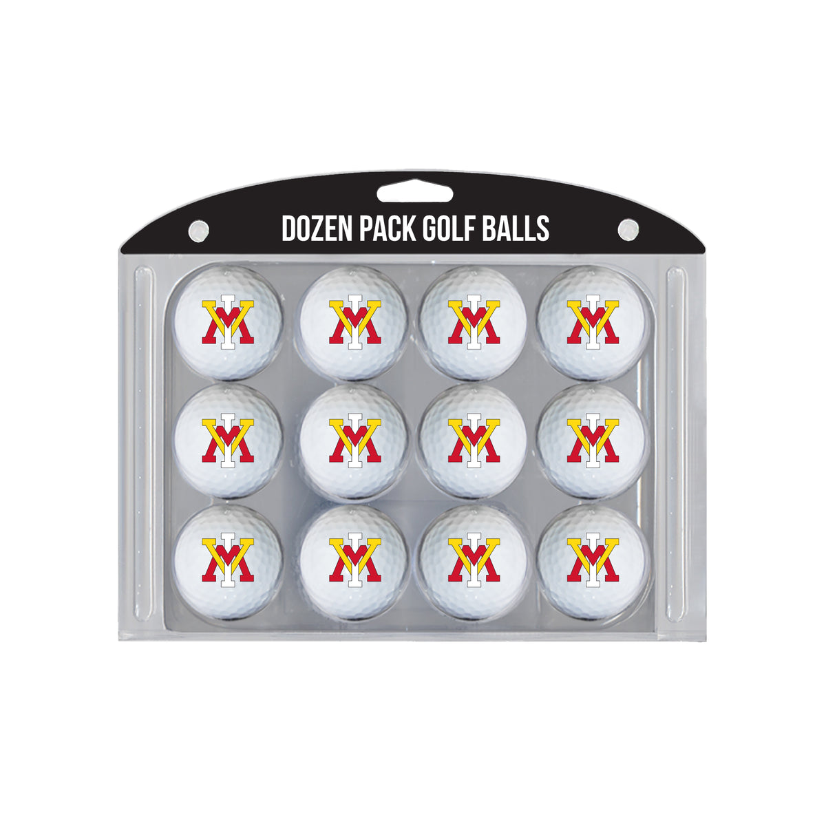 VMI Keydets logo golf balls, 12 pack