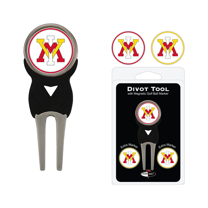 VMI Keydets divot repair tool and three ball markers