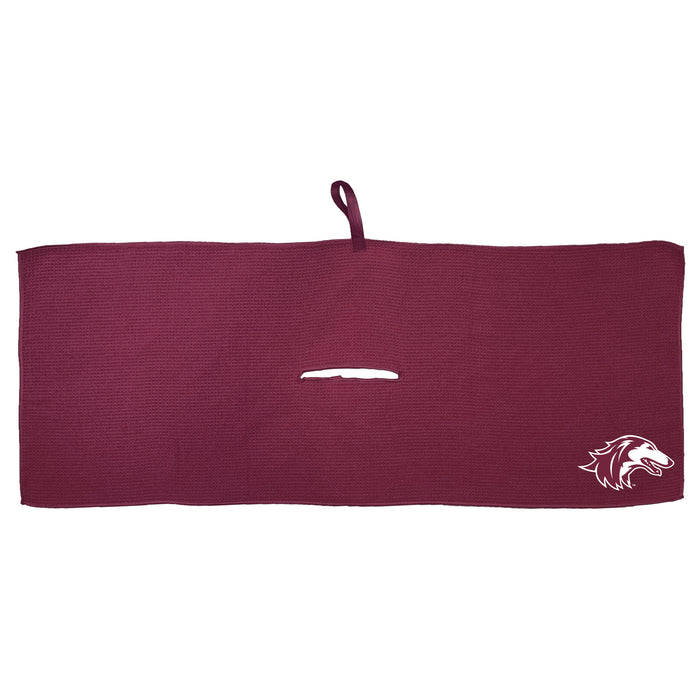 Southern Illinois Salukis 16 x 40 microfiber golf towel with team logo