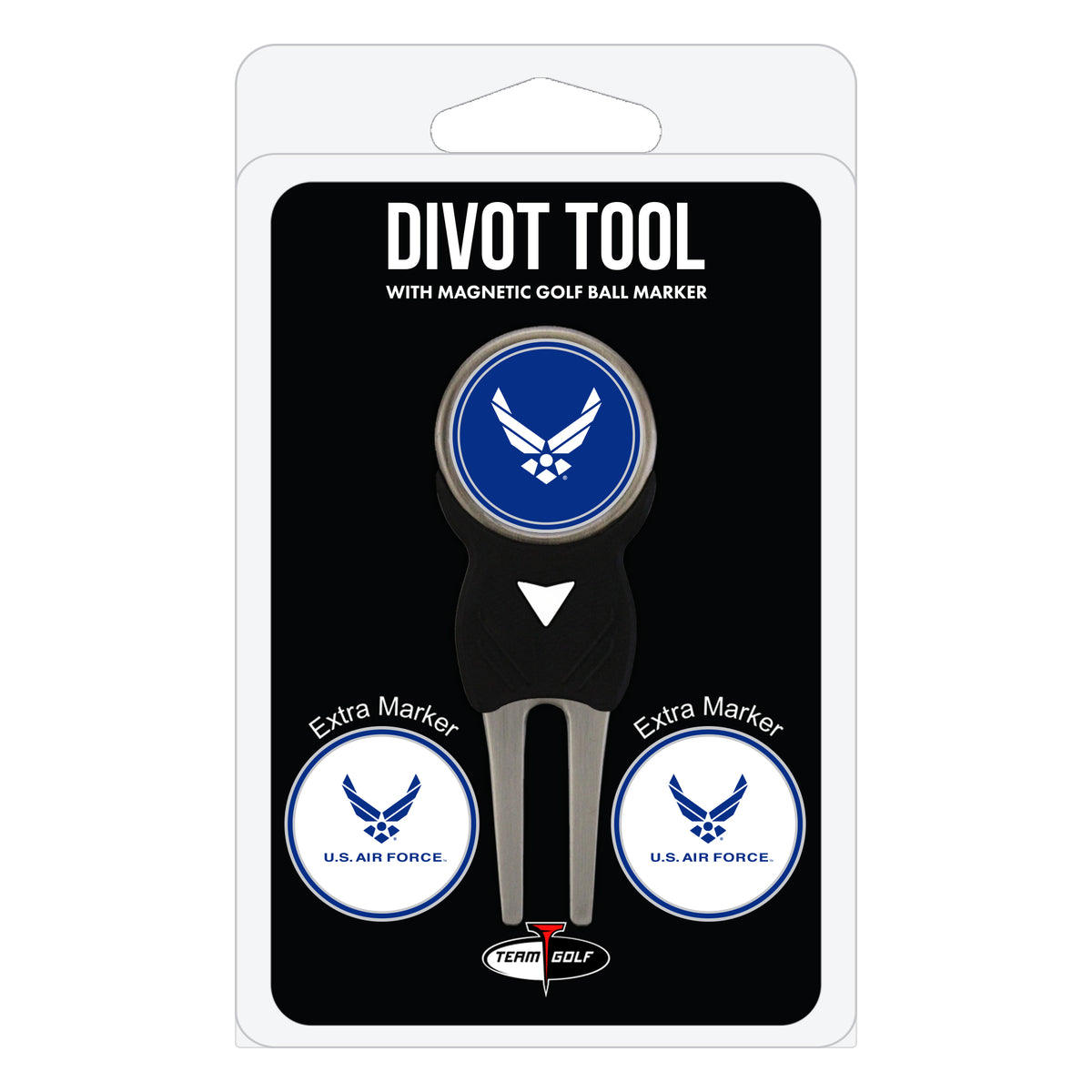 U.S. Air Force divot repair tool and three ball markers