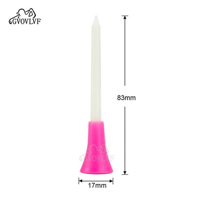 6 - Pack Glowing Golf Tees – 3 - 1/4"(83mm) Rubber Top Tees - 6pcs Random Color - Club Rehab