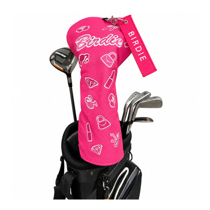 Pink Birdie Headcovers - Driver - In golf bag