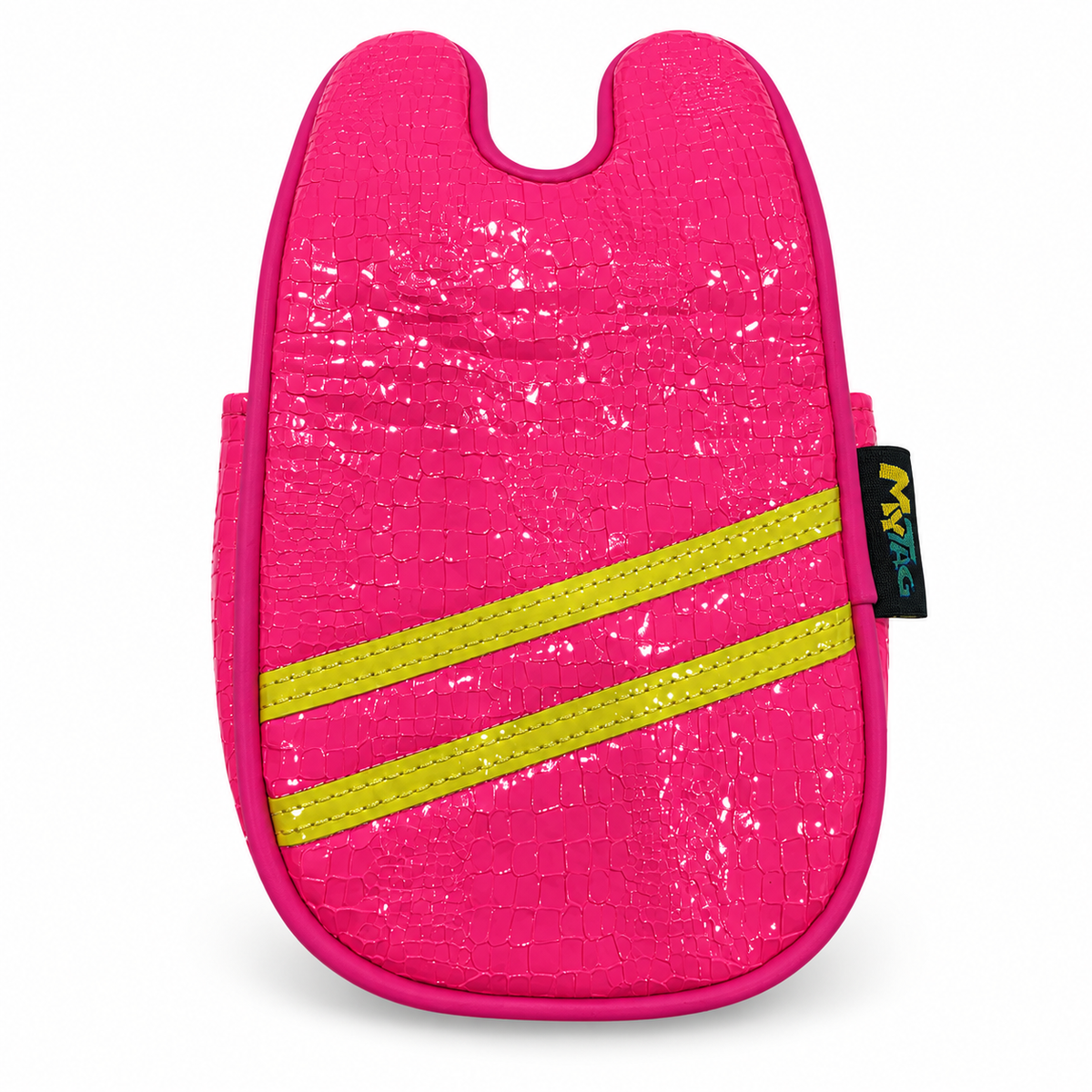 Pink & Yellow Stripe DF3 Center-Shaft Mallet Putter Cover - view 3