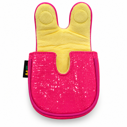 Pink & Yellow Stripe DF3 Center-Shaft Mallet Putter Cover - view 4