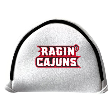 Louisiana Ragin' Cajuns Vintage Mallet-Putter-Headcover in Weiß mit Aufdruck