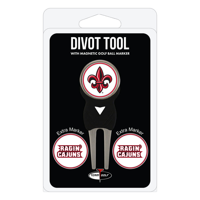 Louisiana Ragin' Cajuns divot repair tool and three ball markers