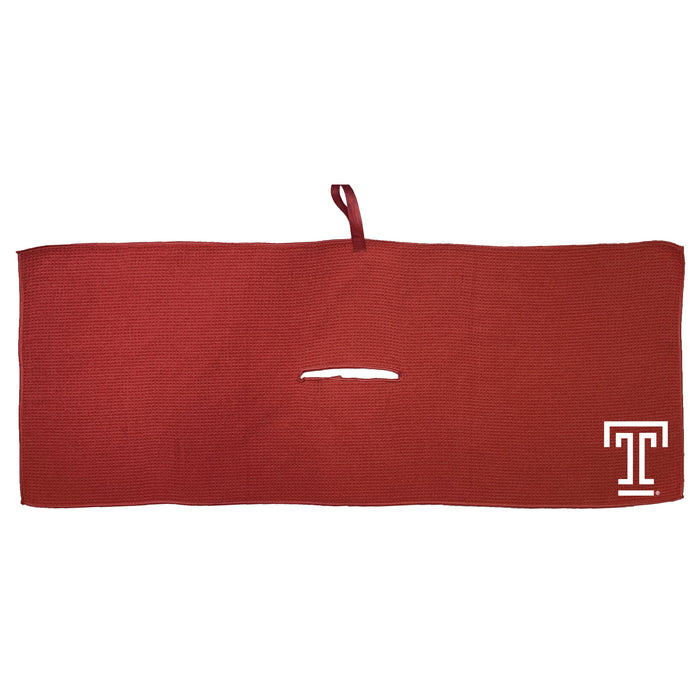 Temple Owls 16 x 40 microfiber golf towel with team logo