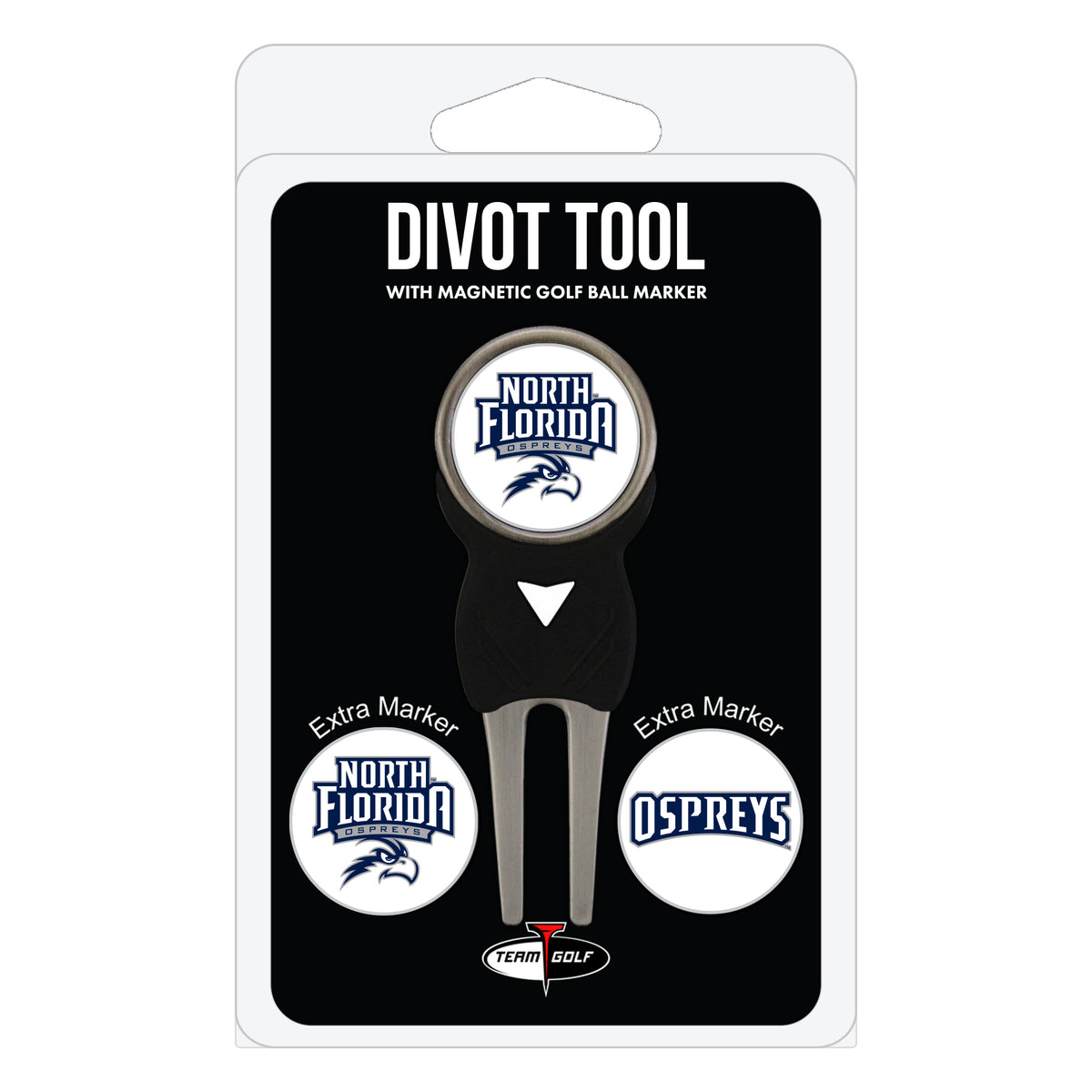 North Florida Ospreys divot repair tool and three ball markers