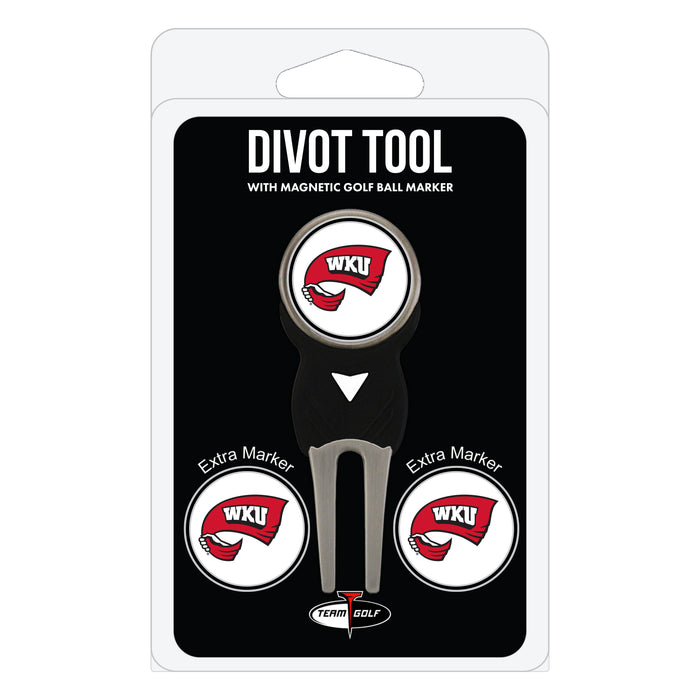Western Kentucky Hilltoppers divot repair tool and three ball markers