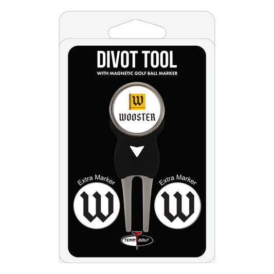 Wooster Fighting Scots divot repair tool and three ball markers