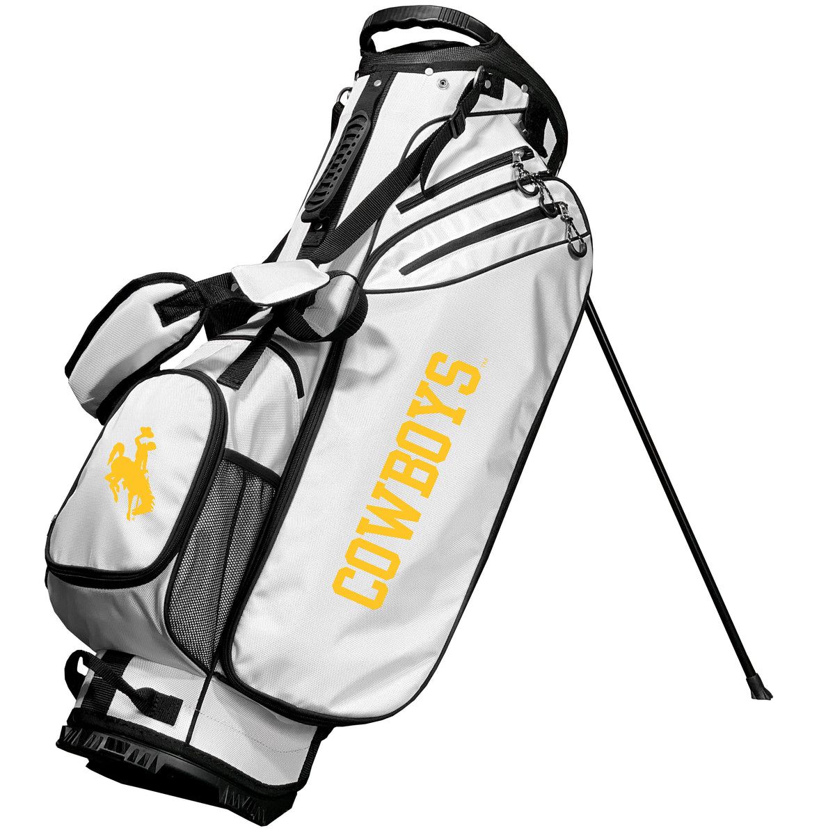Wyoming Cowboys Birdie stand golf bag, White color
