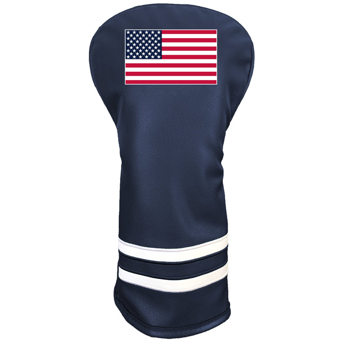 USA Flag Vintage Embroidered Driver Headcover