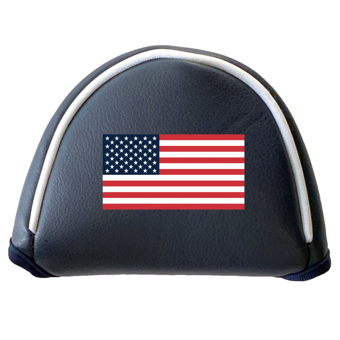 USA Flag Vintage Color Printed Mallet Putter Headcover