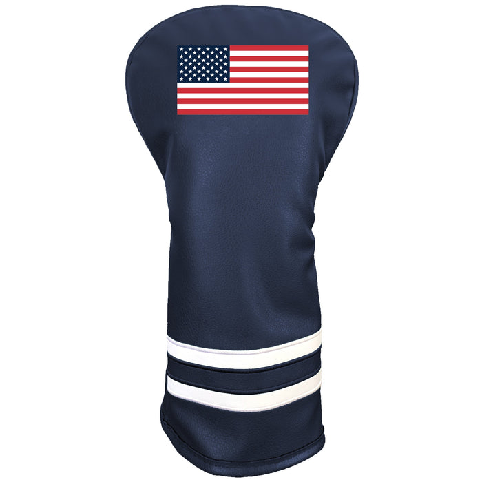 USA Flag Vintage Color Printed Driver Headcover