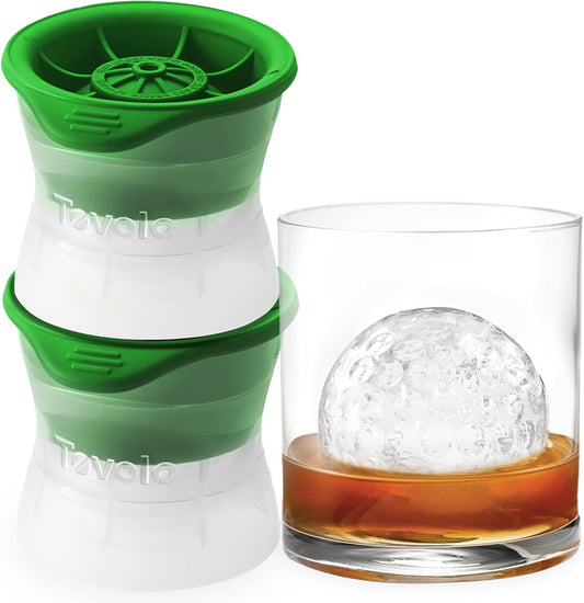 19th Hole Rocks – Golf Ball Ice Mold Set (2-Pack, Green)