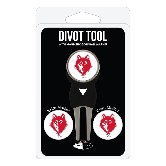 Newberry Wolves divot repair tool and three ball markers