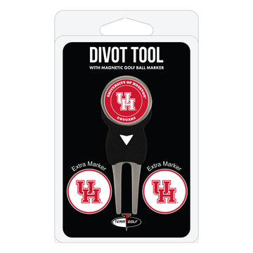 Houston Cougars Divot Tool + 3 Ball Markers