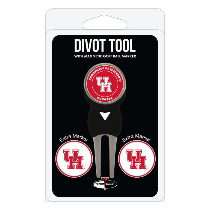 Houston Cougars divot repair tool and three ball markers