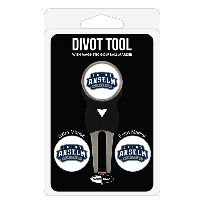 Saint Anselm Hawks divot repair tool and three ball markers