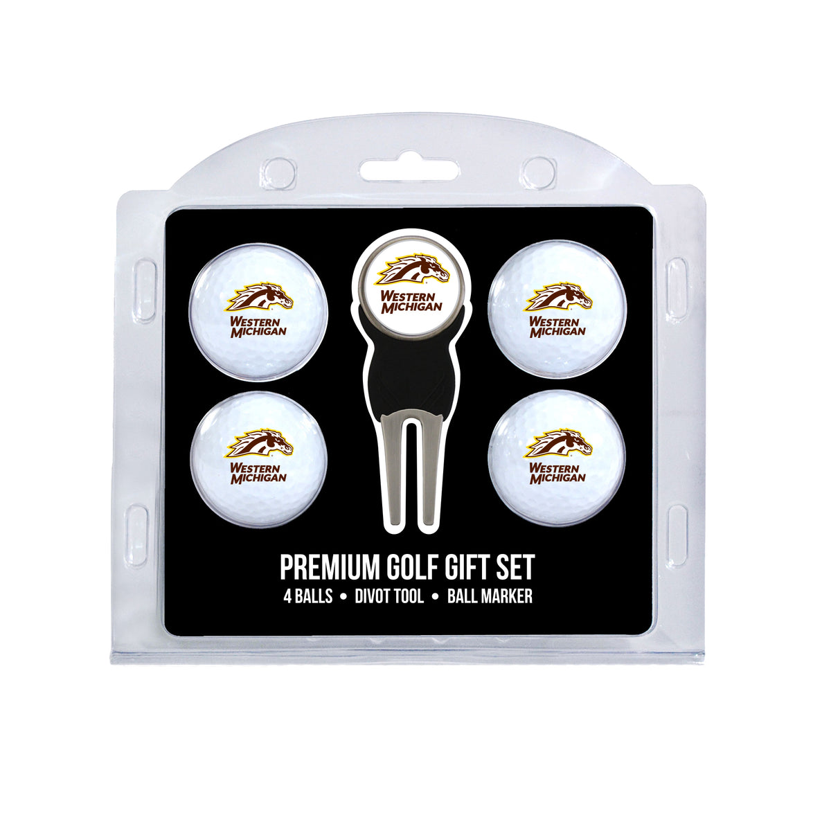 Western Michigan Broncos 4-Ball Golf Gift Set