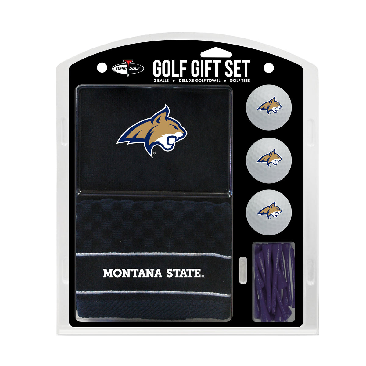 Montana State Bobcats Embroidered Towel Golf Gift Set