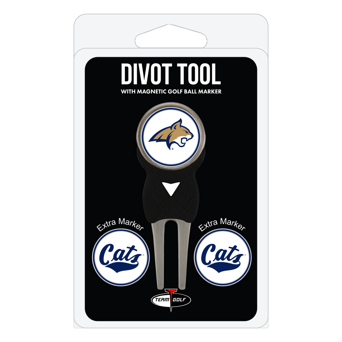 Montana State Bobcats divot repair tool and three ball markers