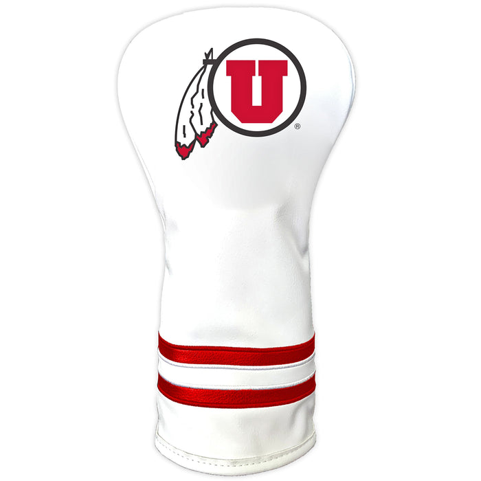 Utah Utes Vintage White Printed Driver Headcover