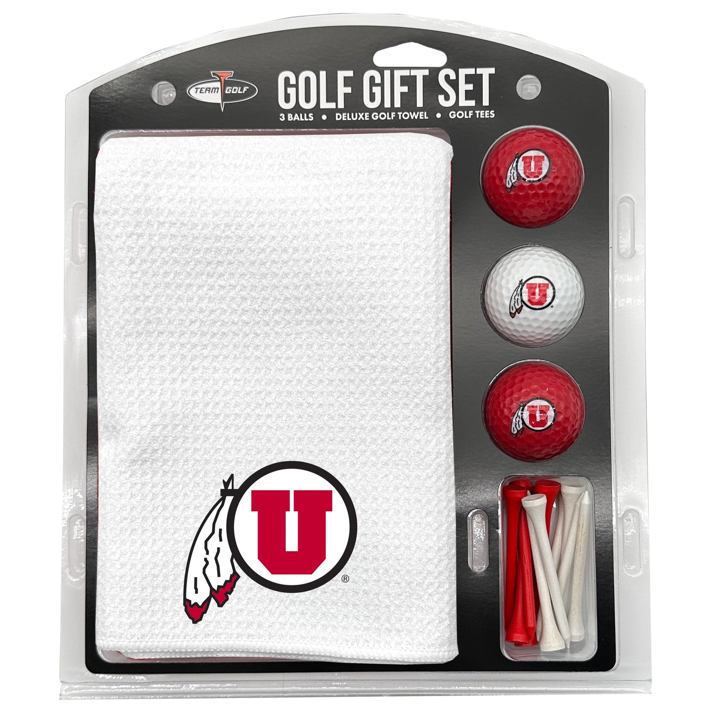Utah Utes White Microfiber Towel Golf Gift Set - Club Rehab