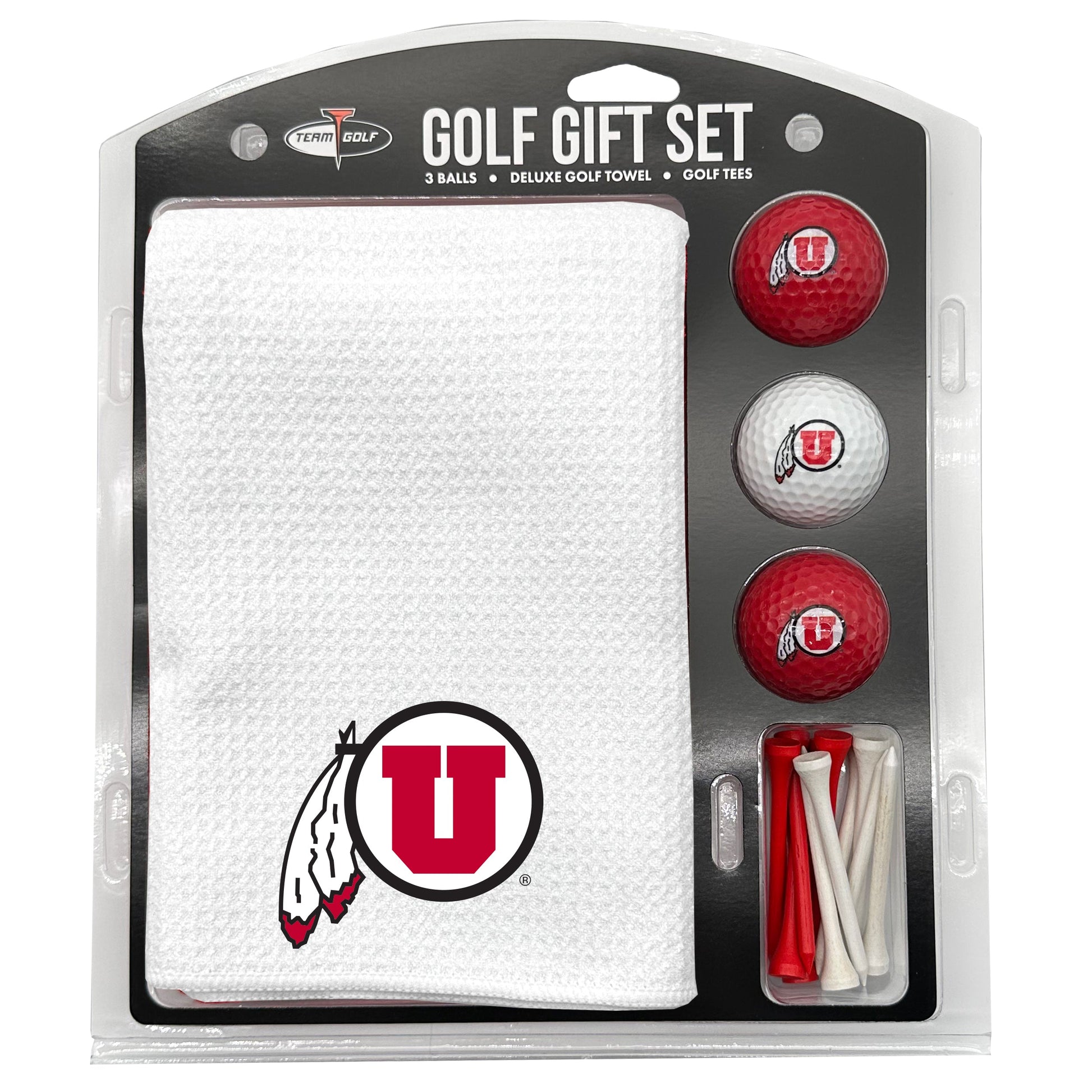Utah Utes White Microfiber Towel Golf Gift Set - Club Rehab