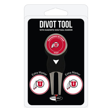Utah Utes Divot Tool + 3 Ball Markers