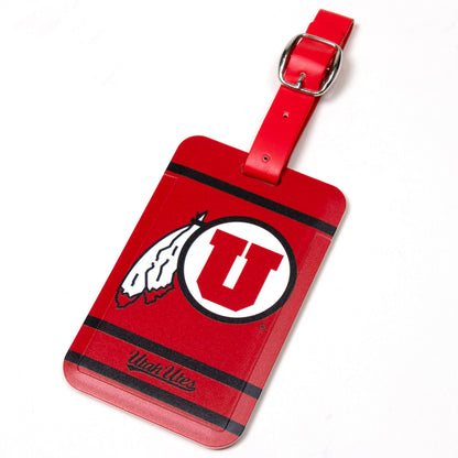 Utah Utes plastic golf bag tag by Team Golf, product photo 1
