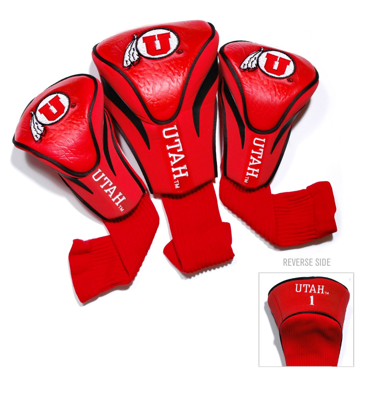Utah Utes 3 Pack Contour Sock Headcovers - Club Rehab