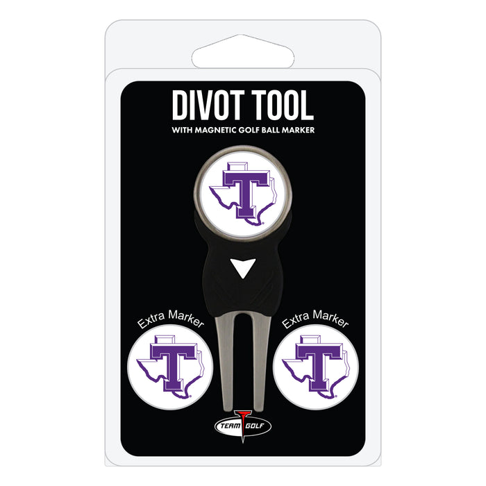 Tarleton State Texans divot repair tool and three ball markers