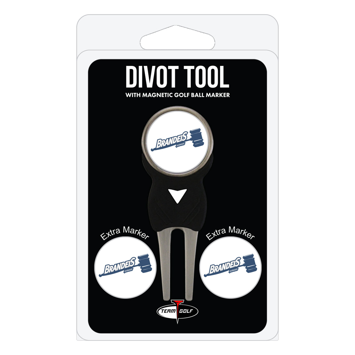 Brandeis Judges divot repair tool and three ball markers