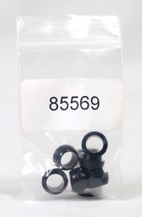 Black .335 wood O-ring ferrule with collar, 1/4-inch tall, supplied in a 6-pack