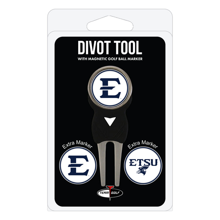 East Tennessee State Buccaneers divot repair tool and three ball markers